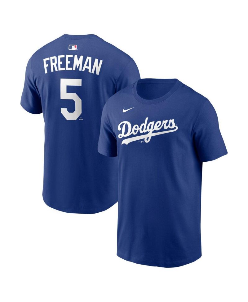 Men's Freddie Freeman Royal Los Angeles Dodgers Home Name & Number T-Shirt
