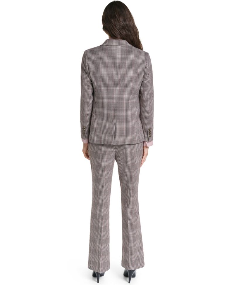 Petite Plaid Flared Pants