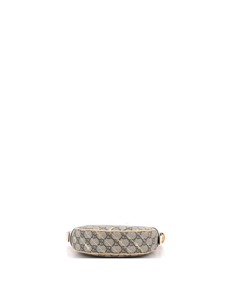 Mini Ophidia Half Moon Bag Print GG Coated Canvas