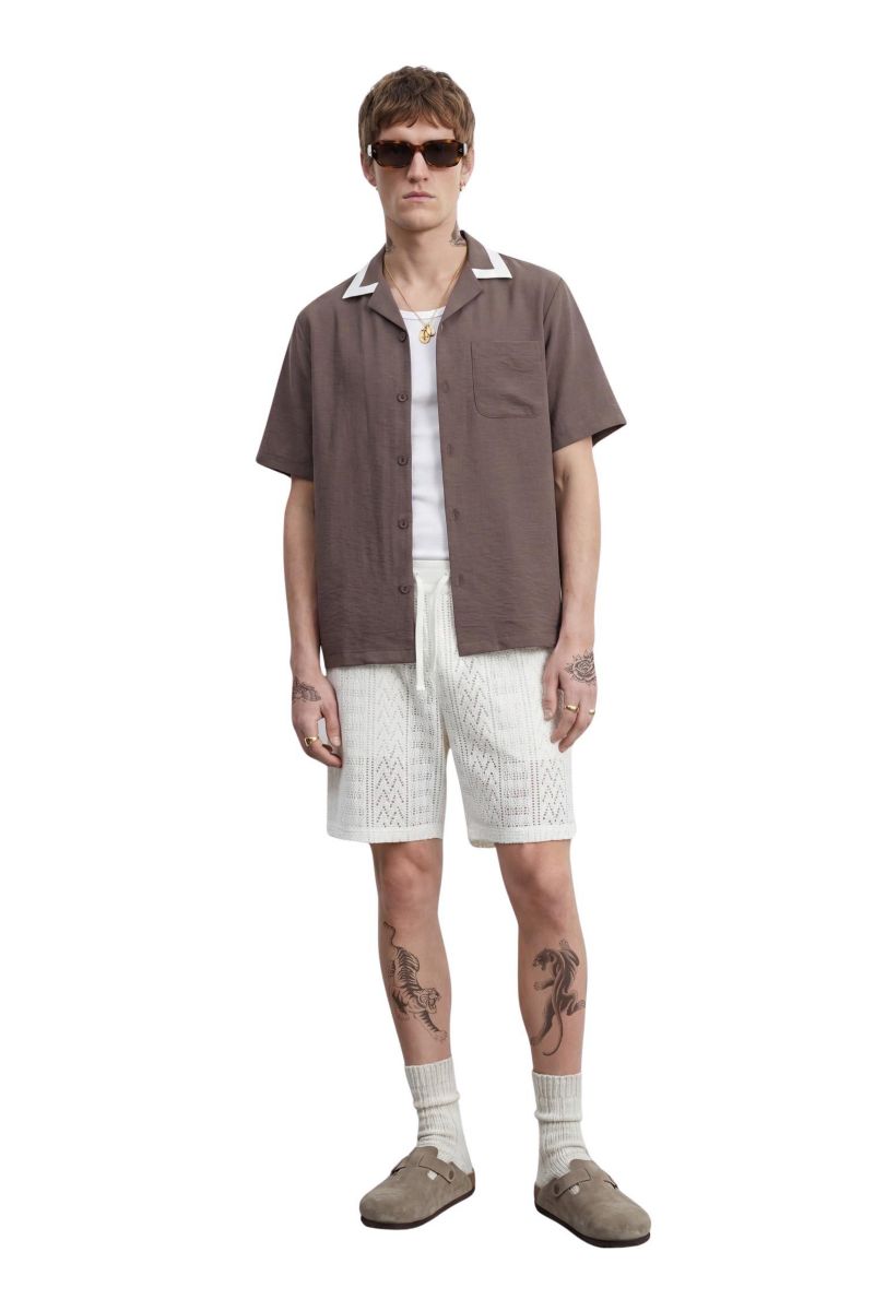 Men's Huxley Short-Sleeve Revere Collar Shirt