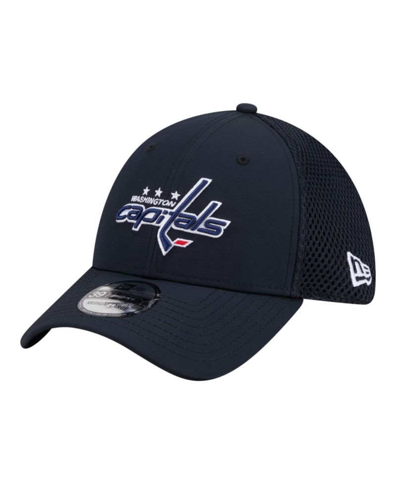 Men's Navy Washington Capitals Logo 39THIRTY Flex Hat