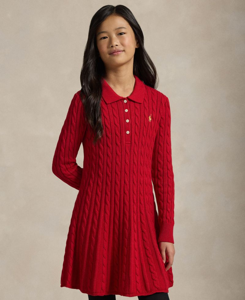 Girls' 7-16 Lunar New Year Long-Sleeve Sweater Dress