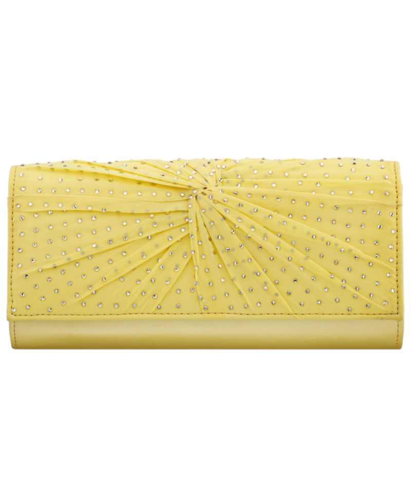 Unique Chiffon Twist Crystal Small Clutch Handbag