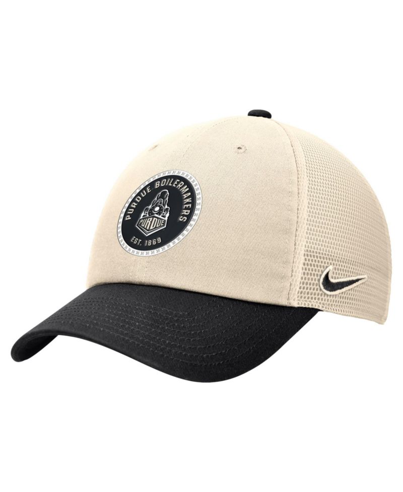 Men's Natural Purdue Boilermakers Club Trucker Adjustable Hat