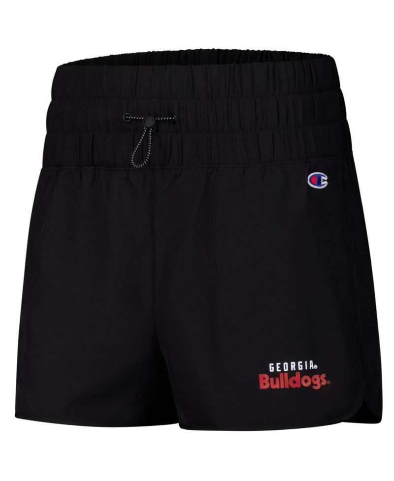 Women's Black Georgia Bulldogs Tailgate Her Woven Shorts