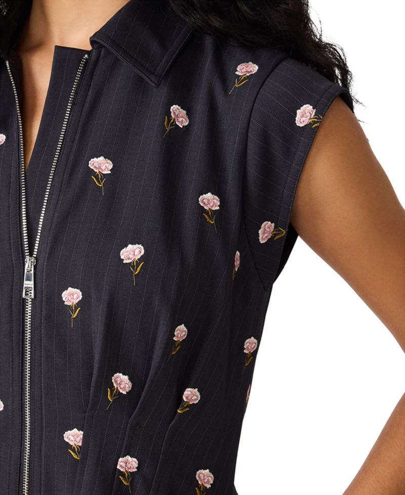 Dyanne Floral-Print Collared Mini Dress