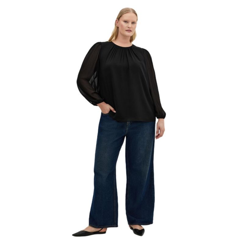 Plus Size Kelly Sheer Sleeve Top