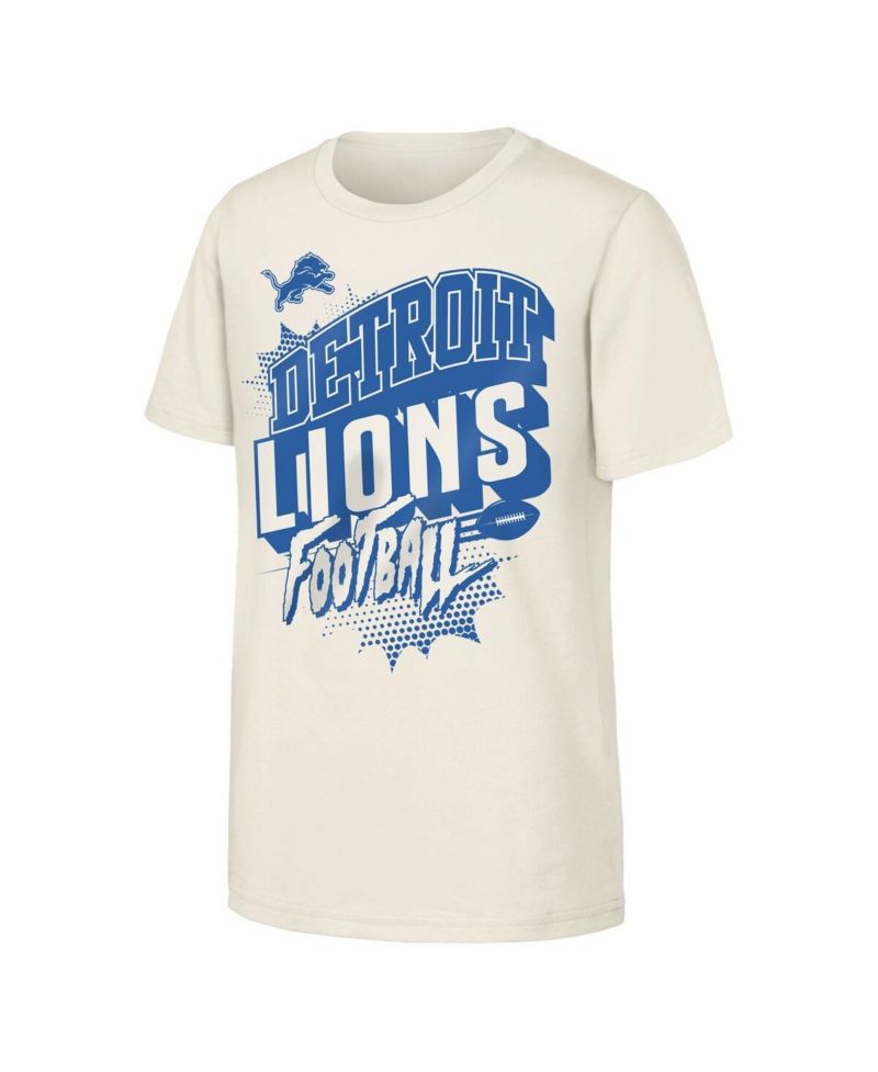Big Boys and Girls Natural Detroit Lions Action Comic T-Shirt