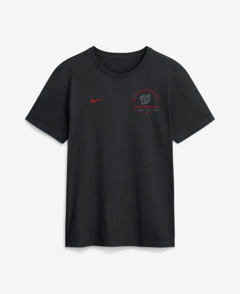 Men's Black Washington Nationals Split Logo T-Shirt