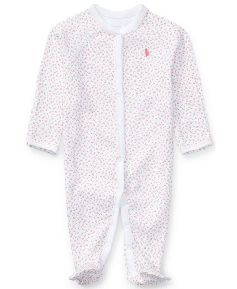 Baby Girls Floral Cotton Coverall