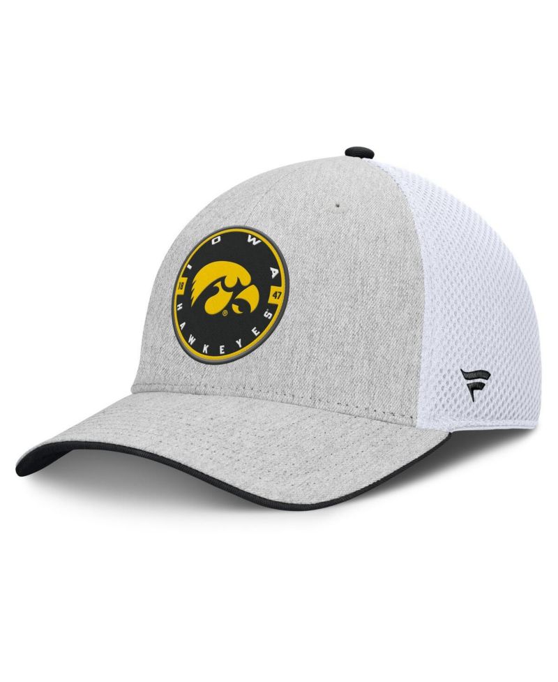 Men's Heather Gray/White Iowa Hawkeyes Trigger Flex Hat