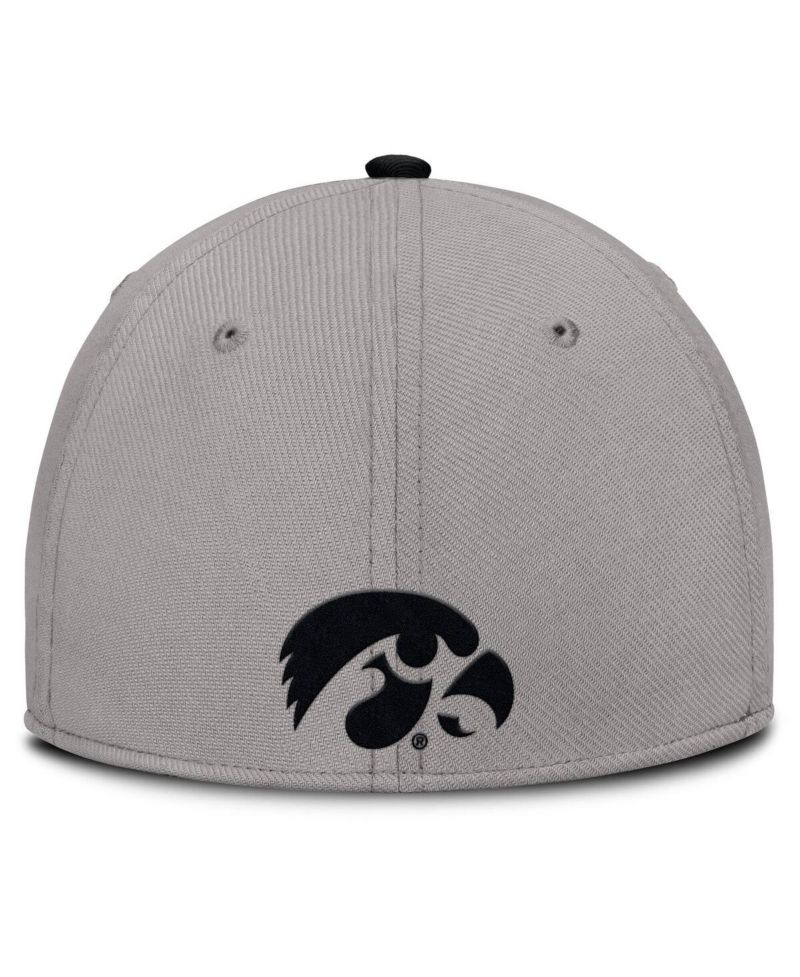 Men's Gray Iowa Hawkeyes Rise Prep Performance Flex Hat