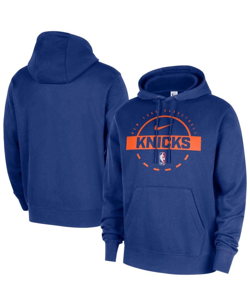 Men's Blue New York Knicks 2025/26 Authentic Practice Club Pullover Hoodie