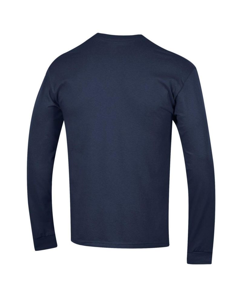Men's Navy UConn Huskies Arch Over Logo Long Sleeve T-Shirt
