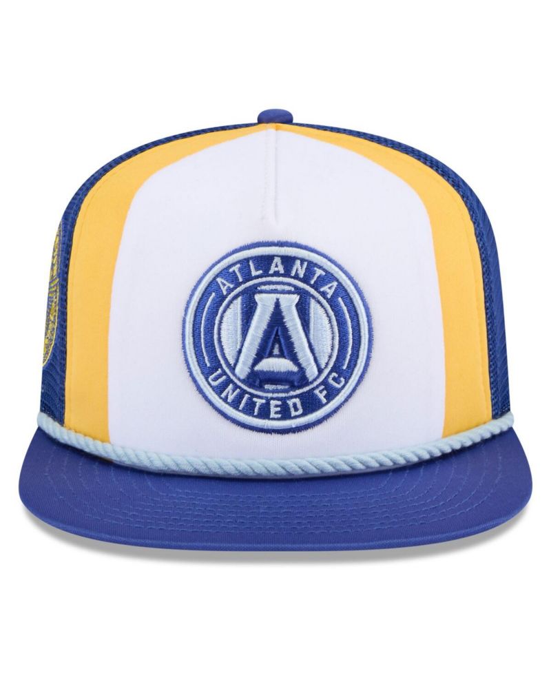 Men's White Atlanta United FC 2024 Jersey Hook A-Frame Trucker 9FIFTY Snapback Hat