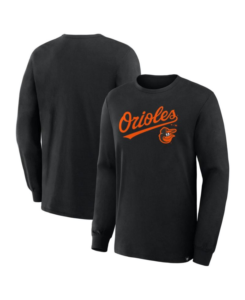 Men's Black Baltimore Orioles Lock-Up Legacy Long Sleeve T-Shirt