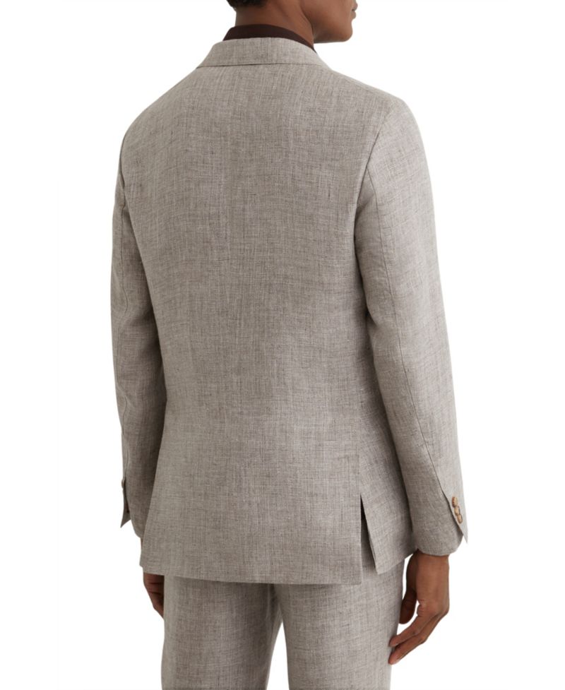 Men's Amore Linen Double-Breasted Tailored-Fit Suit Blazer