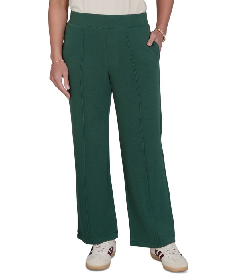 Petite Pull-On Wide-Leg Knit Pants
