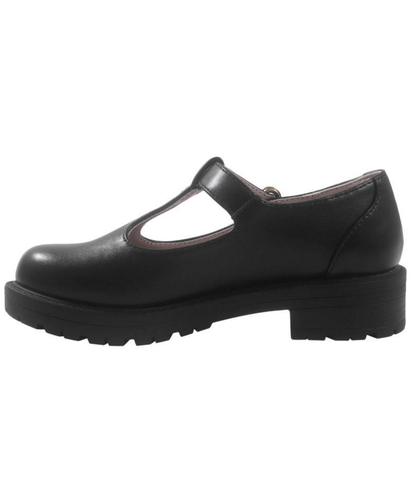 Girls' Taelor Round-Toe T-Strap Flats