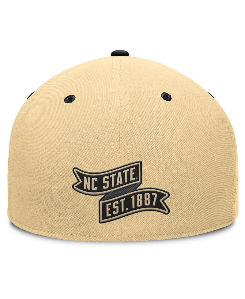 Men's Gold/Black NC State Wolfpack Balance Fitted Hat