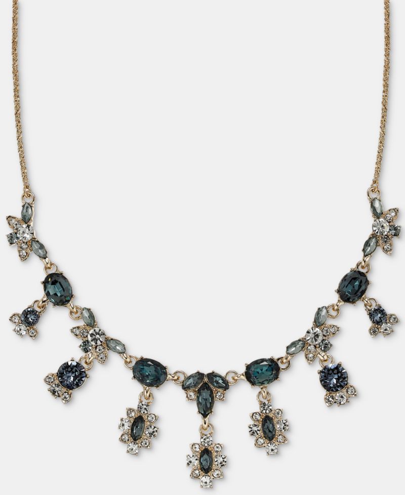 Stone Shaky Statement Necklace, 16" + 3" extender