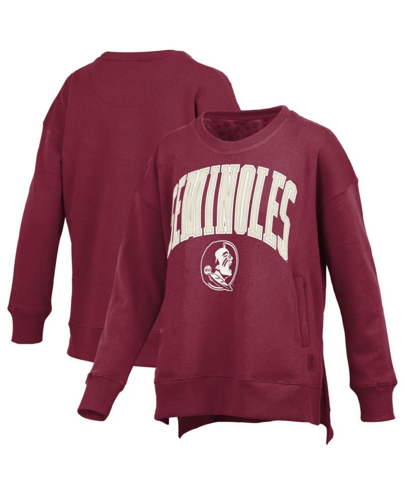 Women's Garnet Florida State Seminoles Pocketed Arch Pullover Sweatshirt