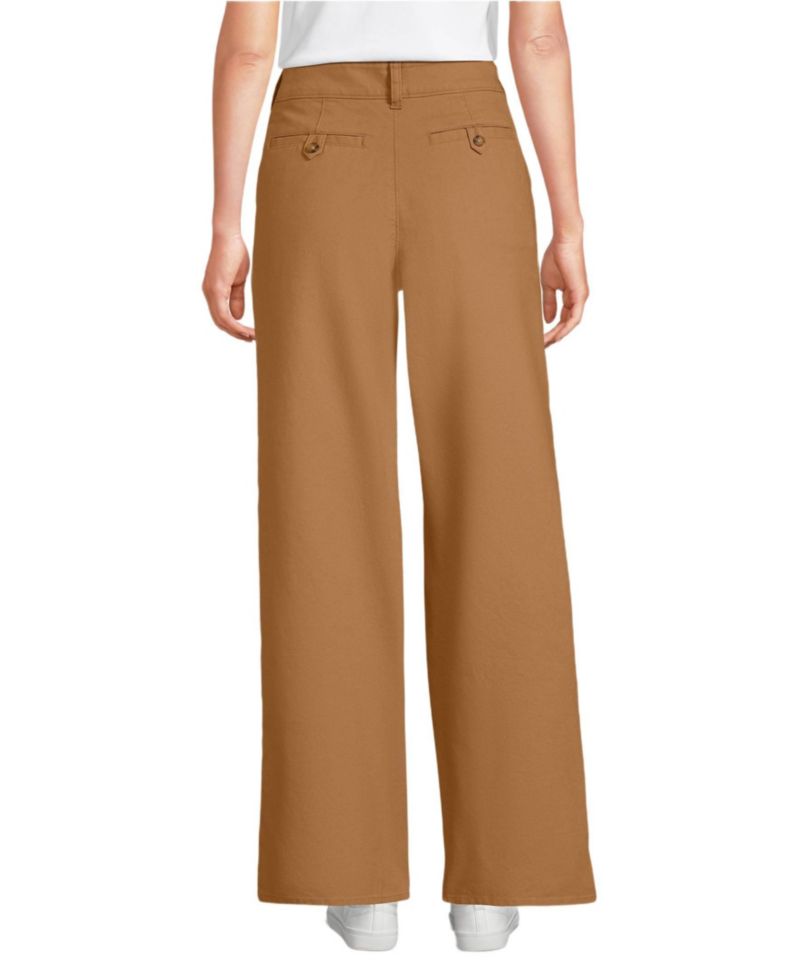 Women's Stretch Canvas High Rise Wide Leg Pants