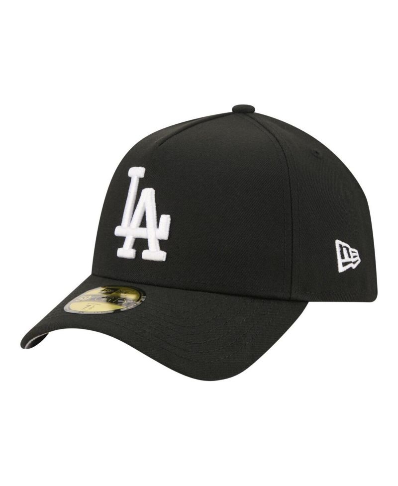 Men's Black Los Angeles Dodgers A-Frame 59FORTY Fitted Hat