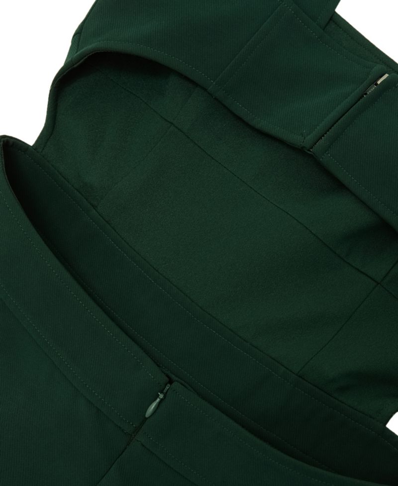 Women's Dina Waisted Cut-Out Twill Midi Dress