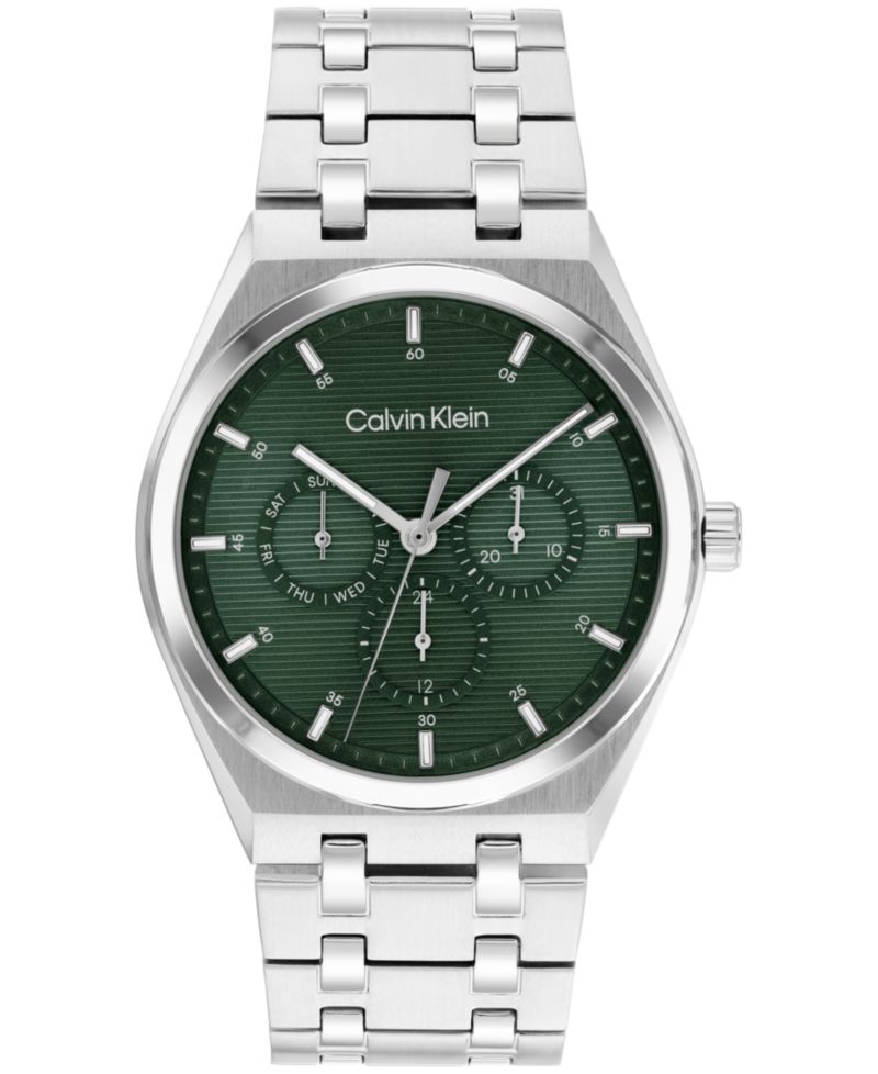 Men's CK Motion Silver Tone Stainless Steel Bracelet Watch 39mm