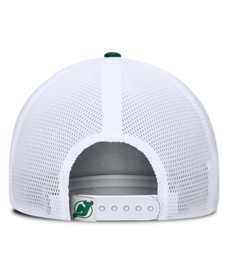 Men's Green/White New Jersey Devils Bermuda A-Frame Adjustable Hat