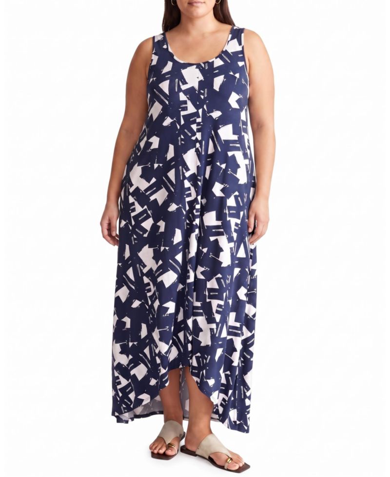 Plus Size Athena Divine Sleeveless A-Line Hi-Low Hemline Dress