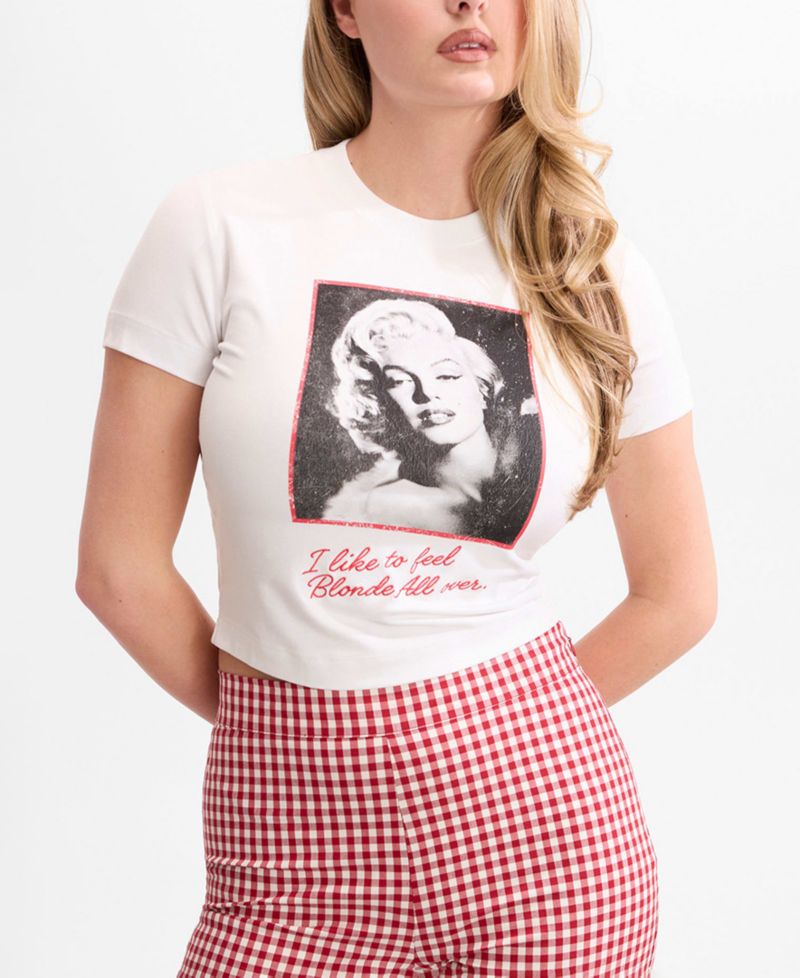 Women's Marilyn Short-Sleeve Crewneck Crop T-Shirt