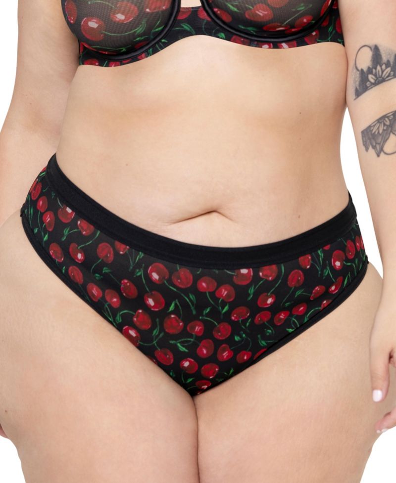 Women's Sheer Mesh High Cut Brief Panty
