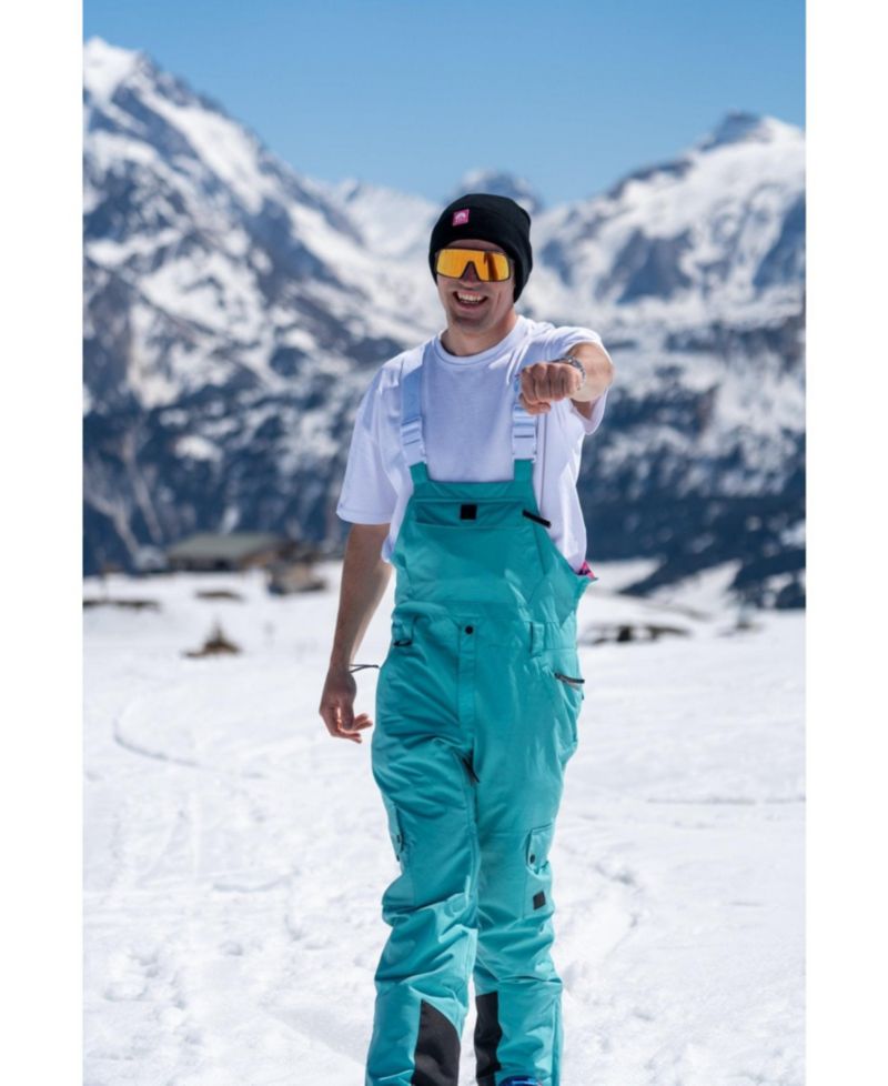 Men's Yeh Man Bib Pant - Aqua