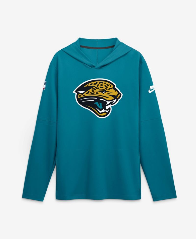 Men's Teal Jacksonville Jaguars Sideline Dri-FIT Long Sleeve Hooded T-Shirt