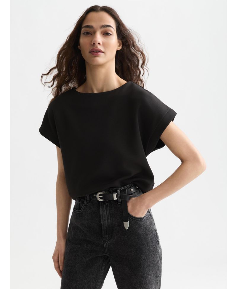 Women's Scotch and Soda Modal Slash Neck Sweatshirt