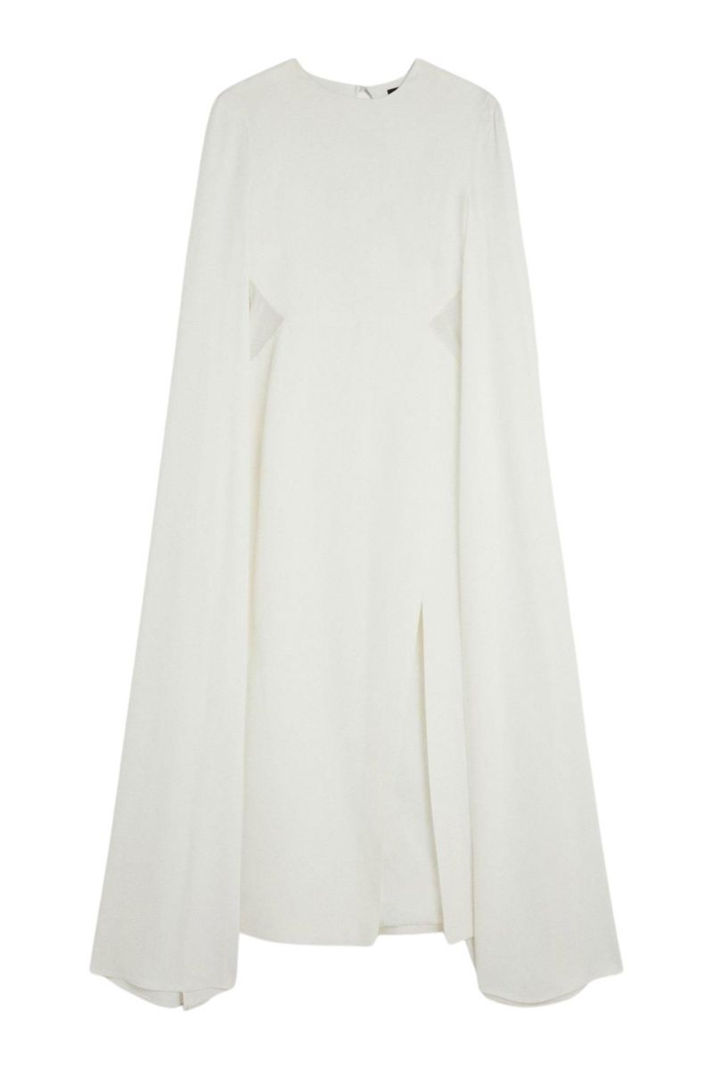 Women's Cape Mesh Midi Dress