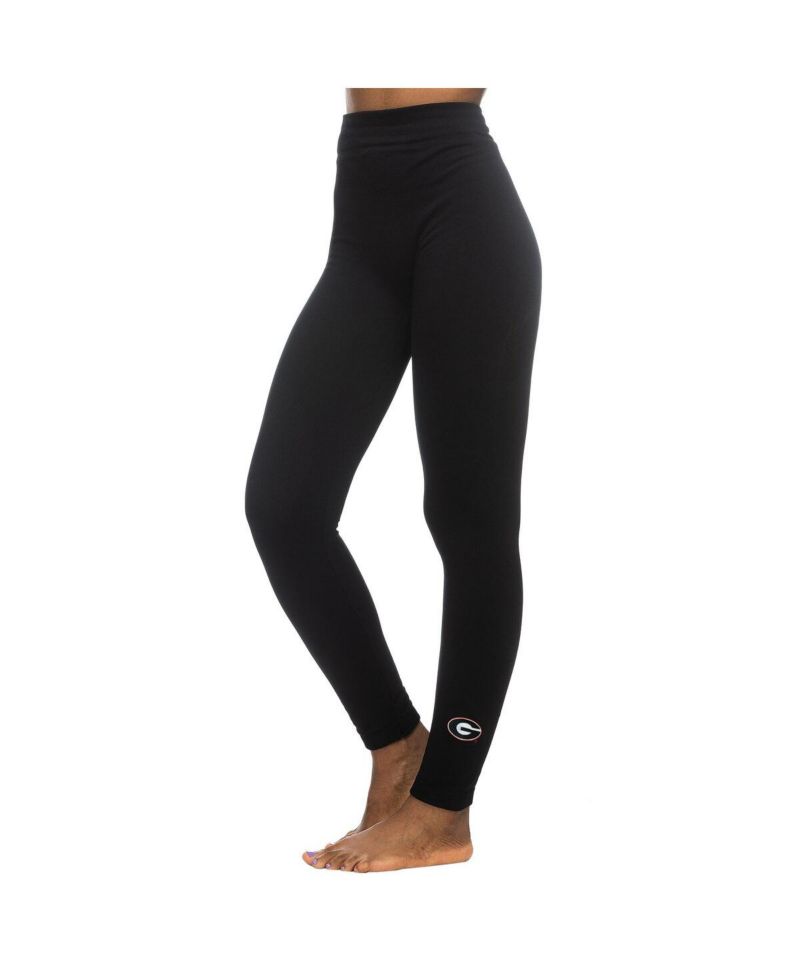 Women's Black Georgia Bulldogs Fleece Leggings