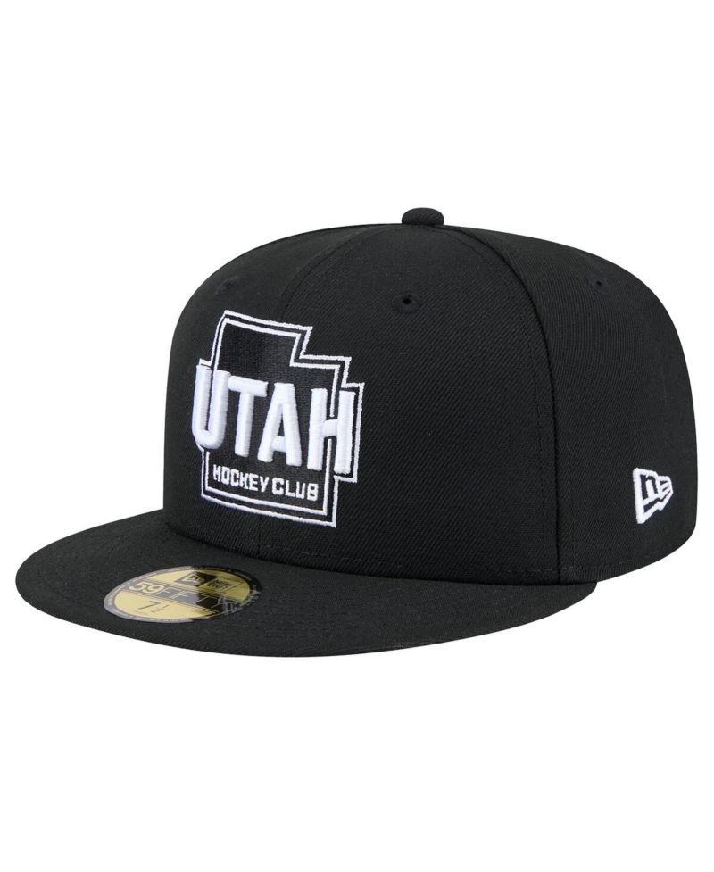 Men's Black Utah Hockey Club State Shape 1st Season 59FIFTY Fitted Hat