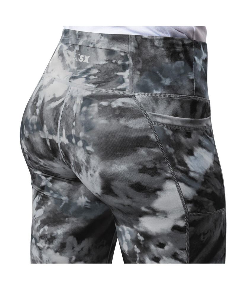 Women's Black Las Vegas Raiders Aubrey Tie-Dye Leggings