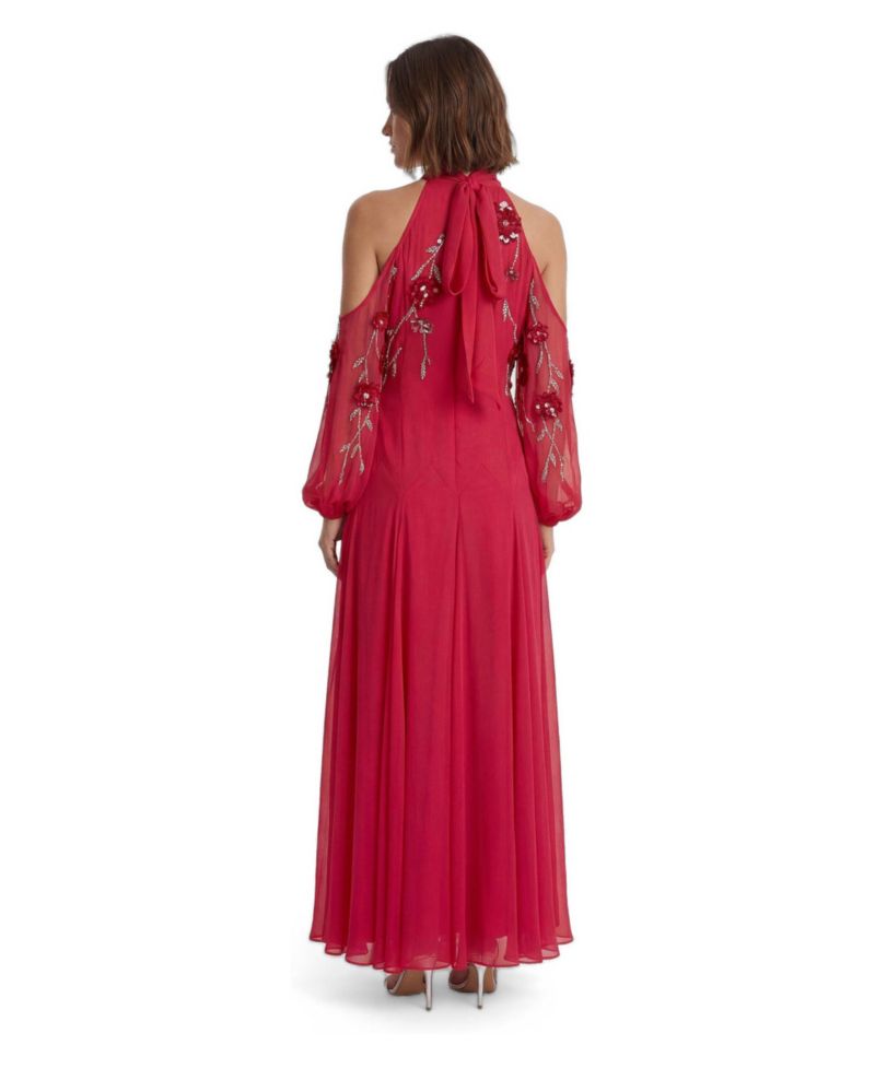 Women's 3D Floral Maxi Dress