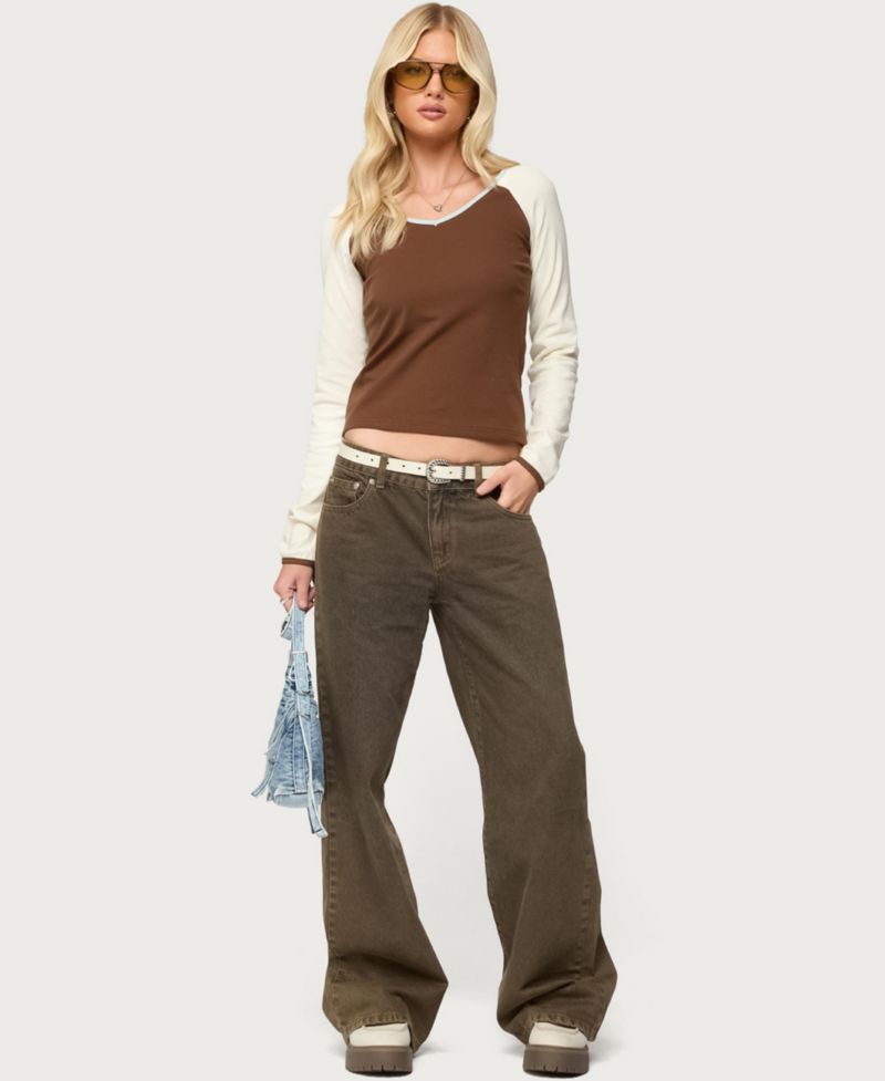 Women's Ronie Contrast Raglan Top