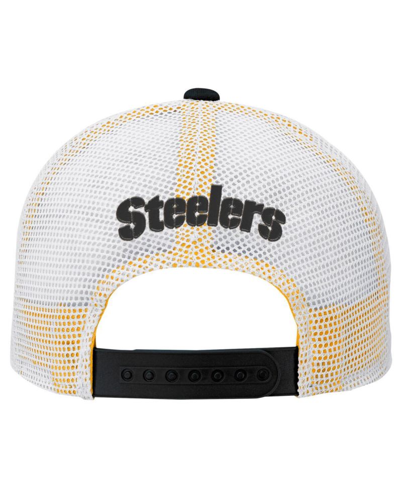 Preschool Black Pittsburgh Steelers Core Lockup Trucker Adjustable hat