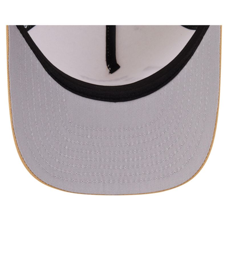 Men's Cream Detroit Lions Herringbone 9FIFTY A-Frame Snapback Hat
