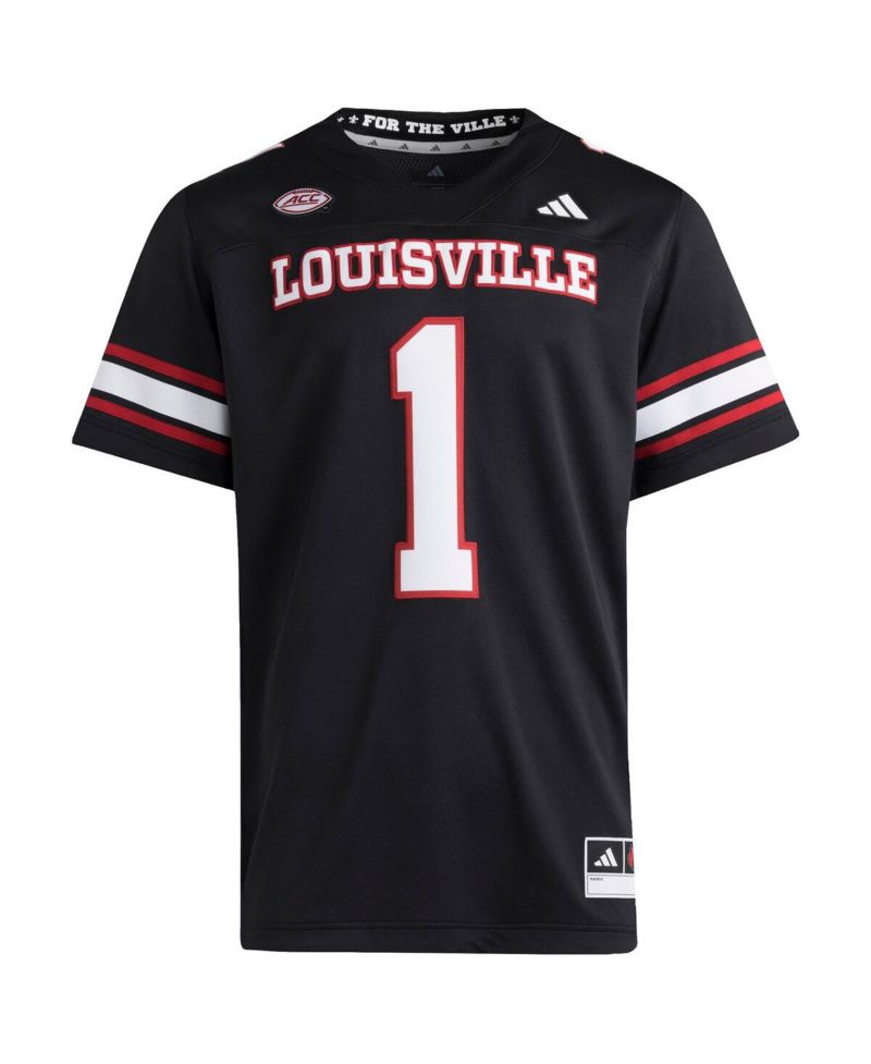 Men's 1 Black Louisville Cardinals Premier Strategy Jersey