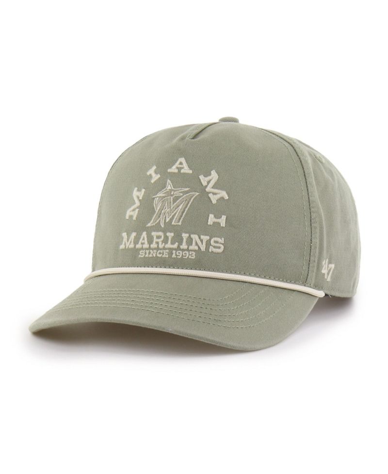 Men's Olive Miami Marlins Canyon Ranchero Hitch Adjustable Hat