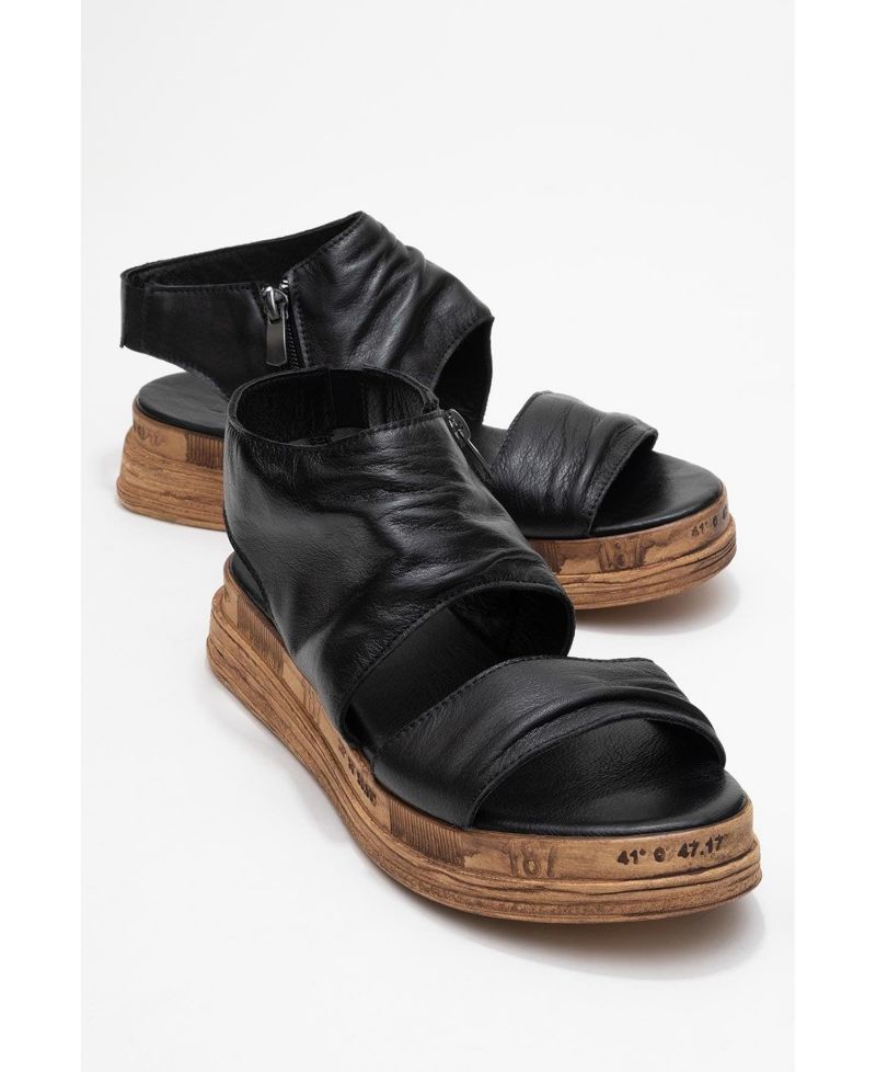 Lunas Leather Side-Zip Sandal (Women)