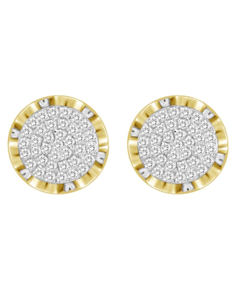 Men's Diamond (1/6 ct.t.w.) Earring Set in 10k Yellow Gold