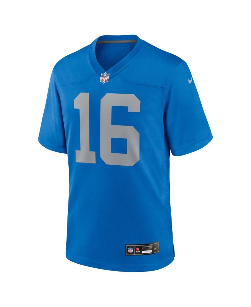 Men's Jared Goff Blue Detroit Lions Alternate Game Jersey